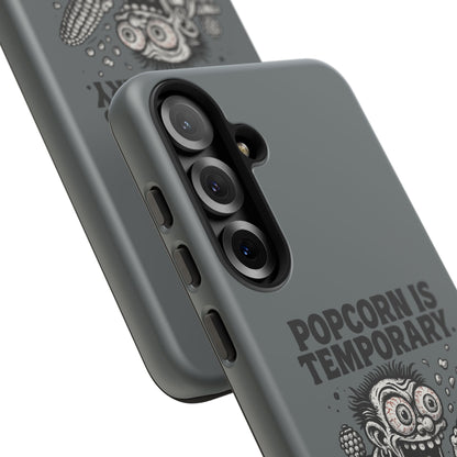 Phone Case — "Popcorn Is Temporary, Corn Is Eternal" Retro Zombie Corn Design
