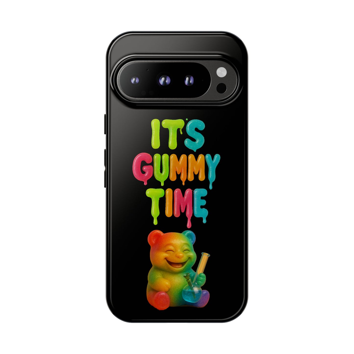 Phone Case — "It's Gummy Time" Rainbow Gummy Bear Protective Cover