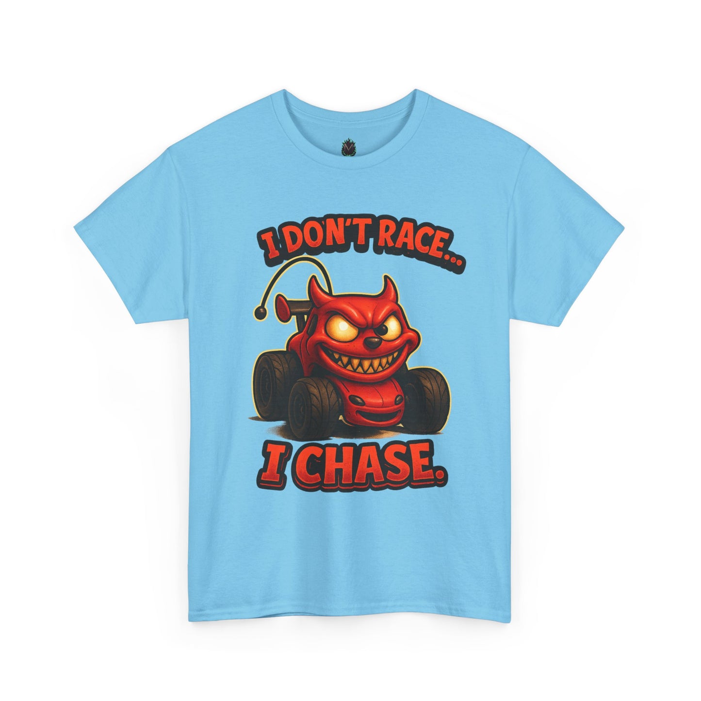 I Don't Race I Chase T-Shirt | Devil Car Cartoon Tee