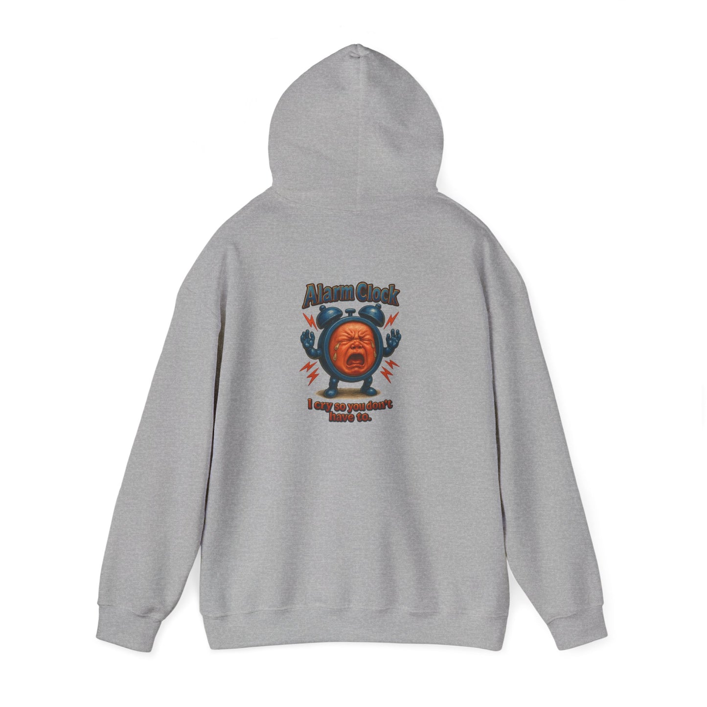 Angry Baby Graphic Hoodie - "Alram Clock" Retro Illustration Pullover