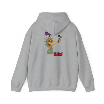 Statue of Liberty Cartoon Hoodie – 'Party Statue' Funny NYC Pride Sweatshirt