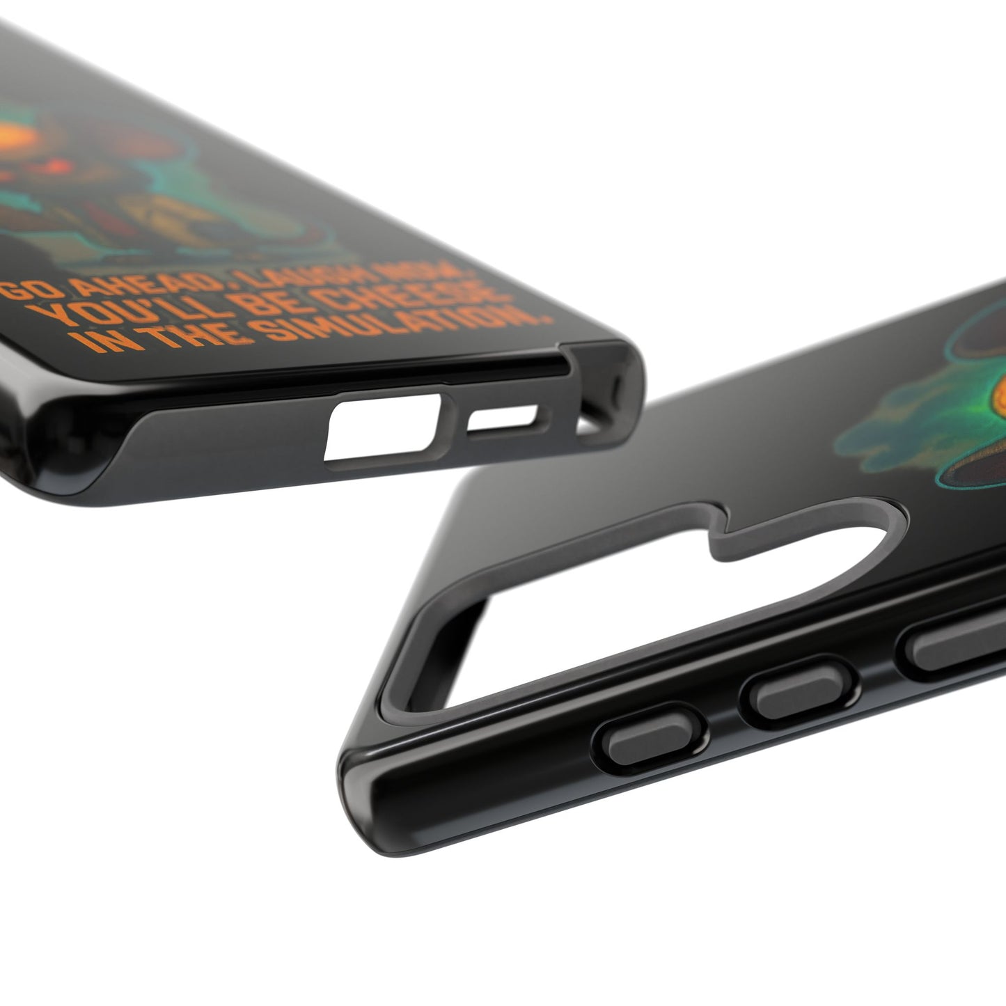 Phone Case — 'You'll Be Cheese in the Simulation' Angry Detective Mouse Graphic