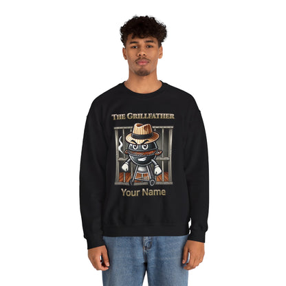 The Grillfather – Charcoal Crewneck Sweatshirt