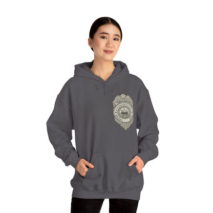 Graphic Hoodie - 'Not All Heroes Stand Tall' Badge & Vintage Group Art Pullover