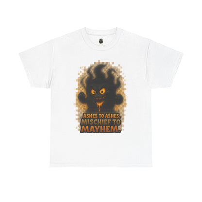 Ashes to Ashes Mischief to Mayhem T-Shirt | Halloween spooky design