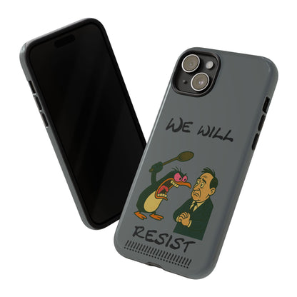 Phone Case - "We Will Resist" Cartoon Protest Design