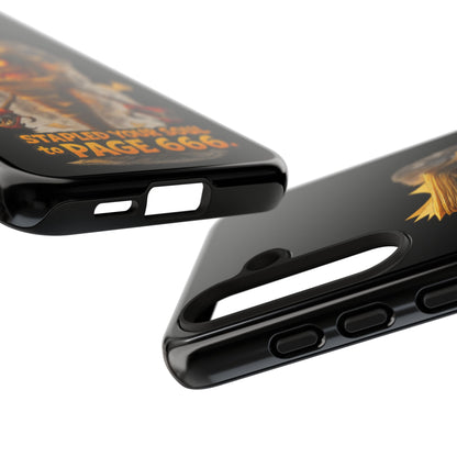 Phone Case — Halloween Mummy Creature “Stapled Your Soul to Page 666” Horror Design