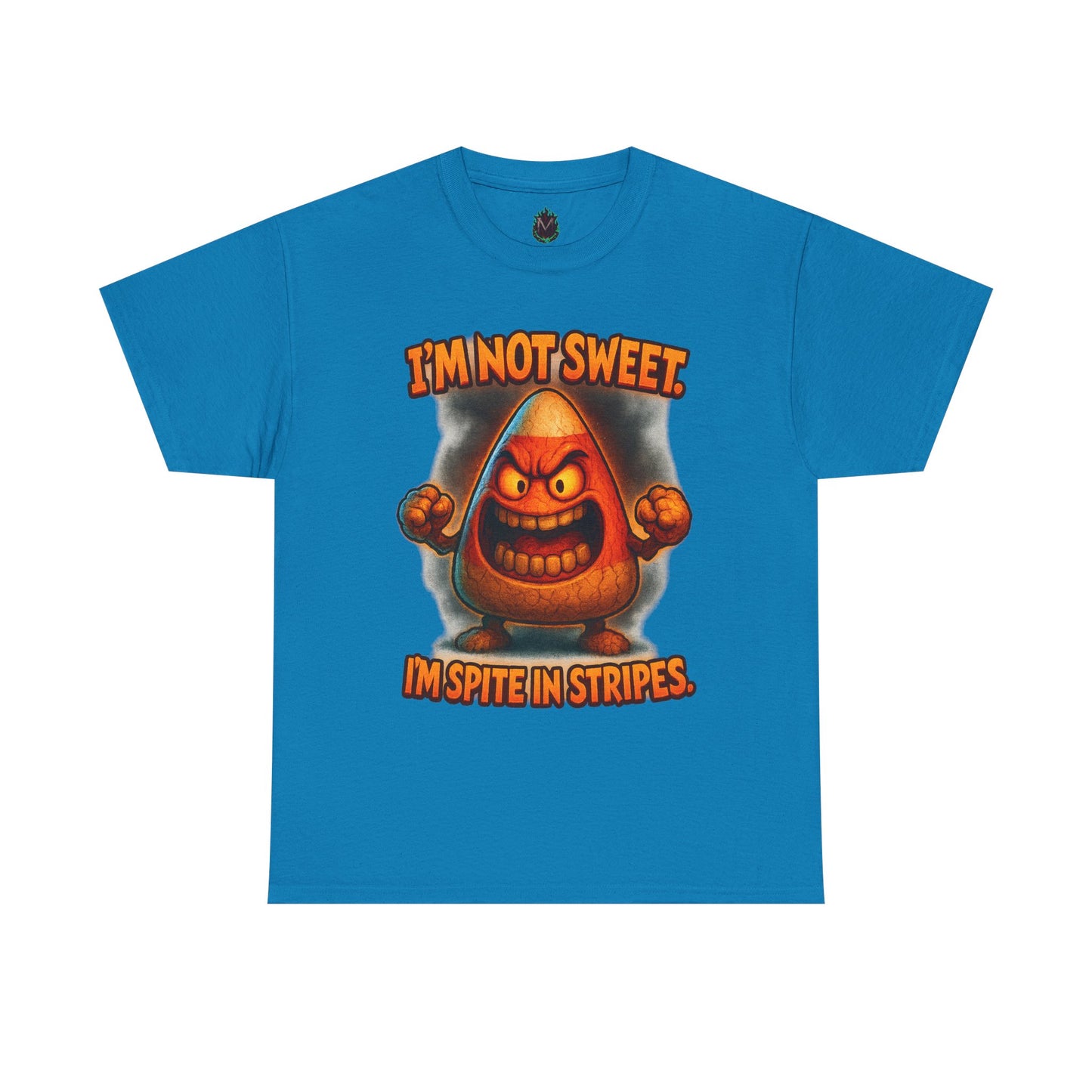 Angry Candy Corn I'm Not Sweet I'm Spite in Stripes T-Shirt