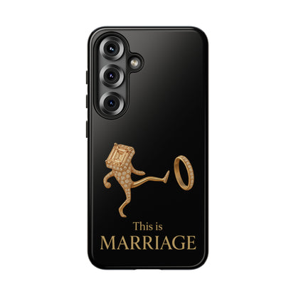 Phone Case - ‘This is Marriage’ Gold Ring Cartoon Design
