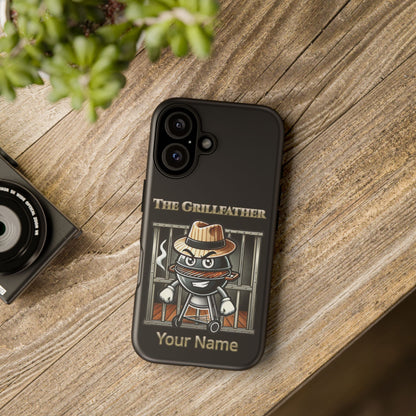 Grillfather Personalized Phone Case — Funny BBQ Smoker Design