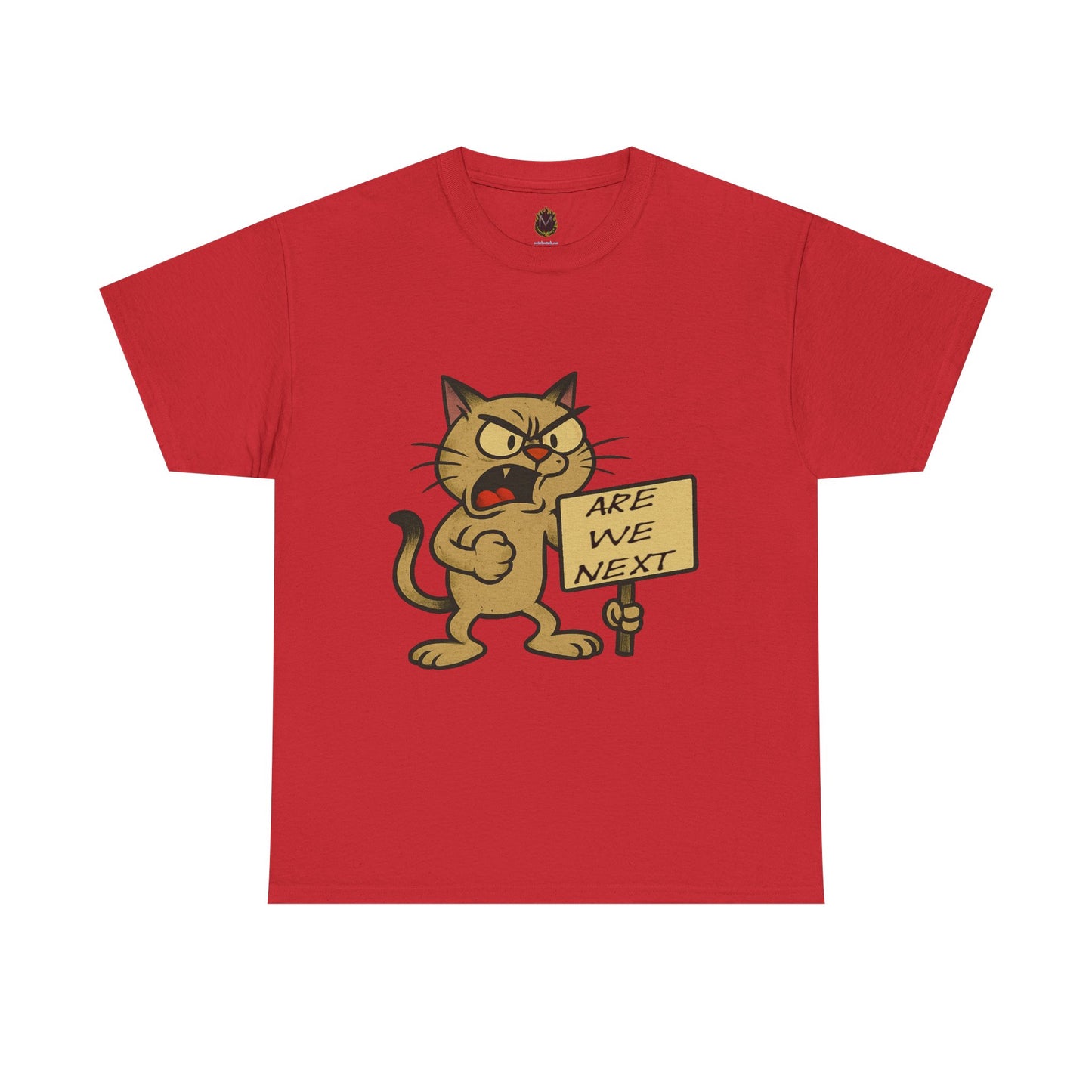 Protest Cat Unisex Heavy Cotton Tee, Funny Cat T-Shirt, Cat Lover Gift, Animal