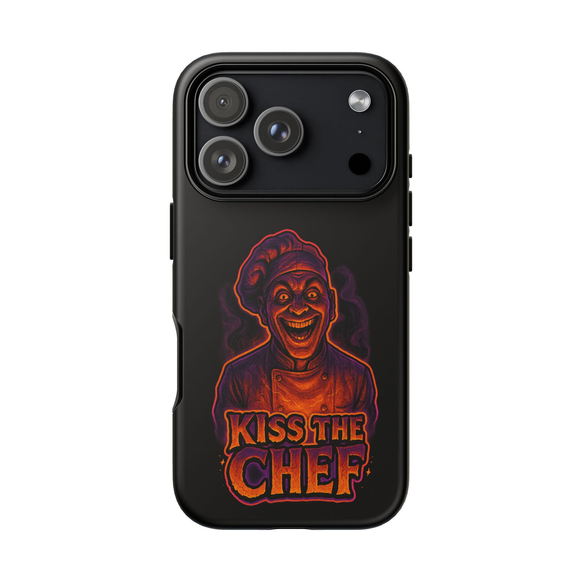 Phone Case — "Kiss the Chef" Neon Horror Chef Design