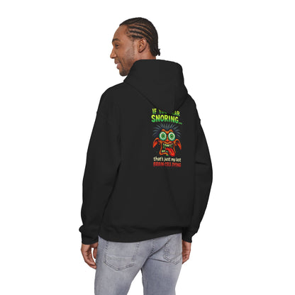 Funny Snoring Monster Hoodie – 'I'm Snoring' Graphic Back Pullover