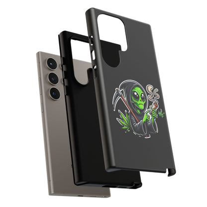 Reaper Alien Phone Case – Cute Grim Reaper Smoking Weed iPhone Case