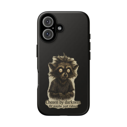 Phone Case — "Chosen by Darkness (Or Maybe Just Rabies)" Cute Creepy Lemur Design