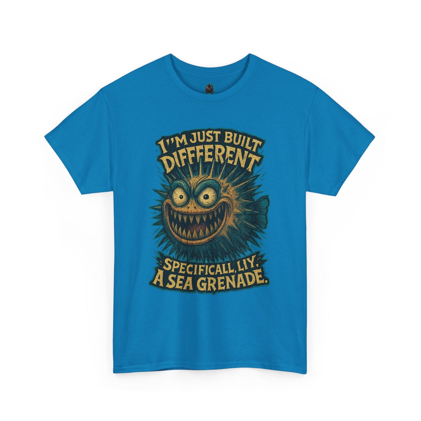 I'm Just Built Different Sea Grenade Tee | Pufferfish Illustration