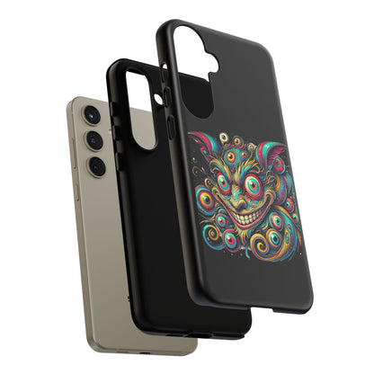 Psychedelic Mischief Phone Case — Colorful Grinning Monster Design