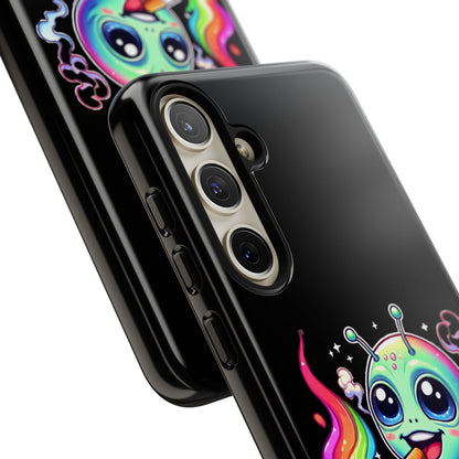 Alien Smoking Rainbow Joint Phone Case — Cute Psychedelic Cannabis iPhone Cover