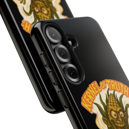 Corny Horror Phone Case - “Kernel of Truth, Completely Insane” Retro Corn Monster