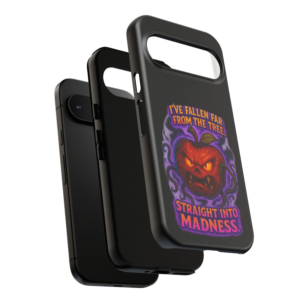 Phone Case — 'I've Fallen Far From the Tree, Straight Into Madness' Pumpkin Horror Design