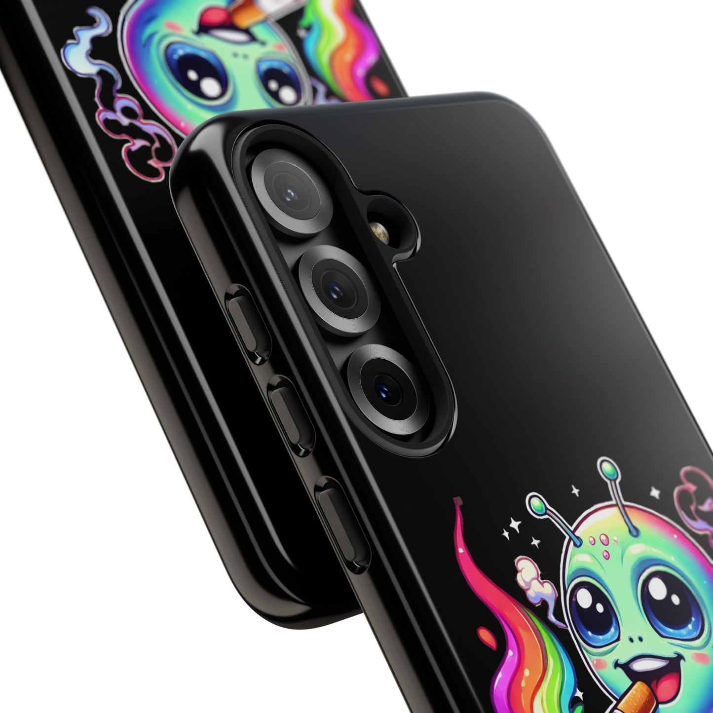 Alien Smoking Rainbow Joint Phone Case — Cute Psychedelic Cannabis iPhone Cover