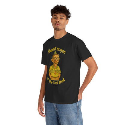 Sharpest Crayon in the Tool Shed T-Shirt | Funny Retro Character Tee