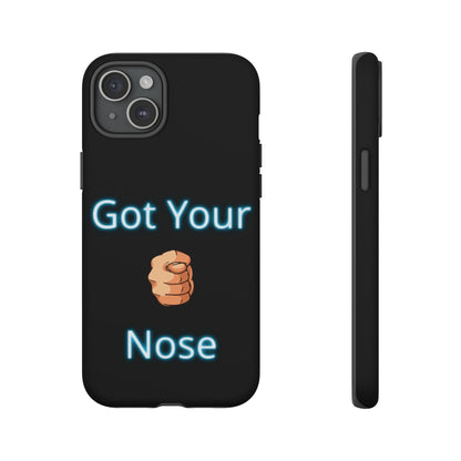 Got Your Nose Phone Case — Funny Neon Fist Design