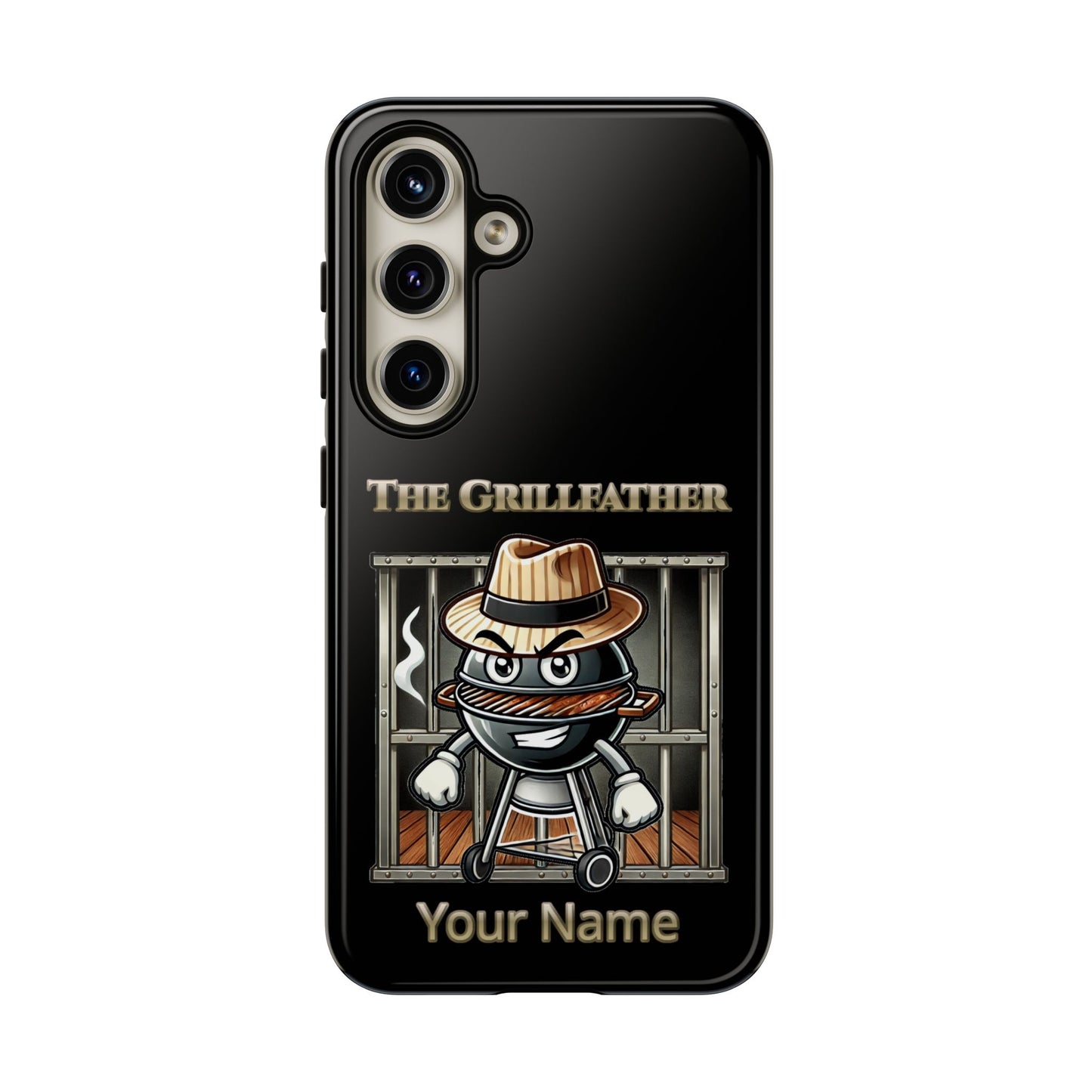 Grillfather Personalized Phone Case — Funny BBQ Smoker Design