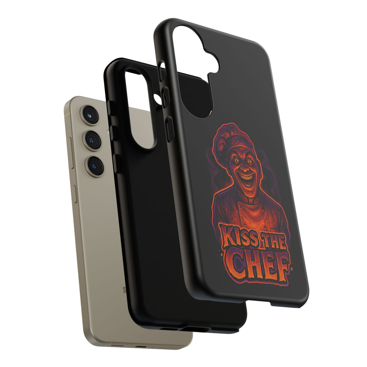 Phone Case — "Kiss the Chef" Neon Horror Chef Design