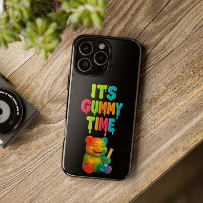 Phone Case — "It's Gummy Time" Rainbow Gummy Bear Protective Cover