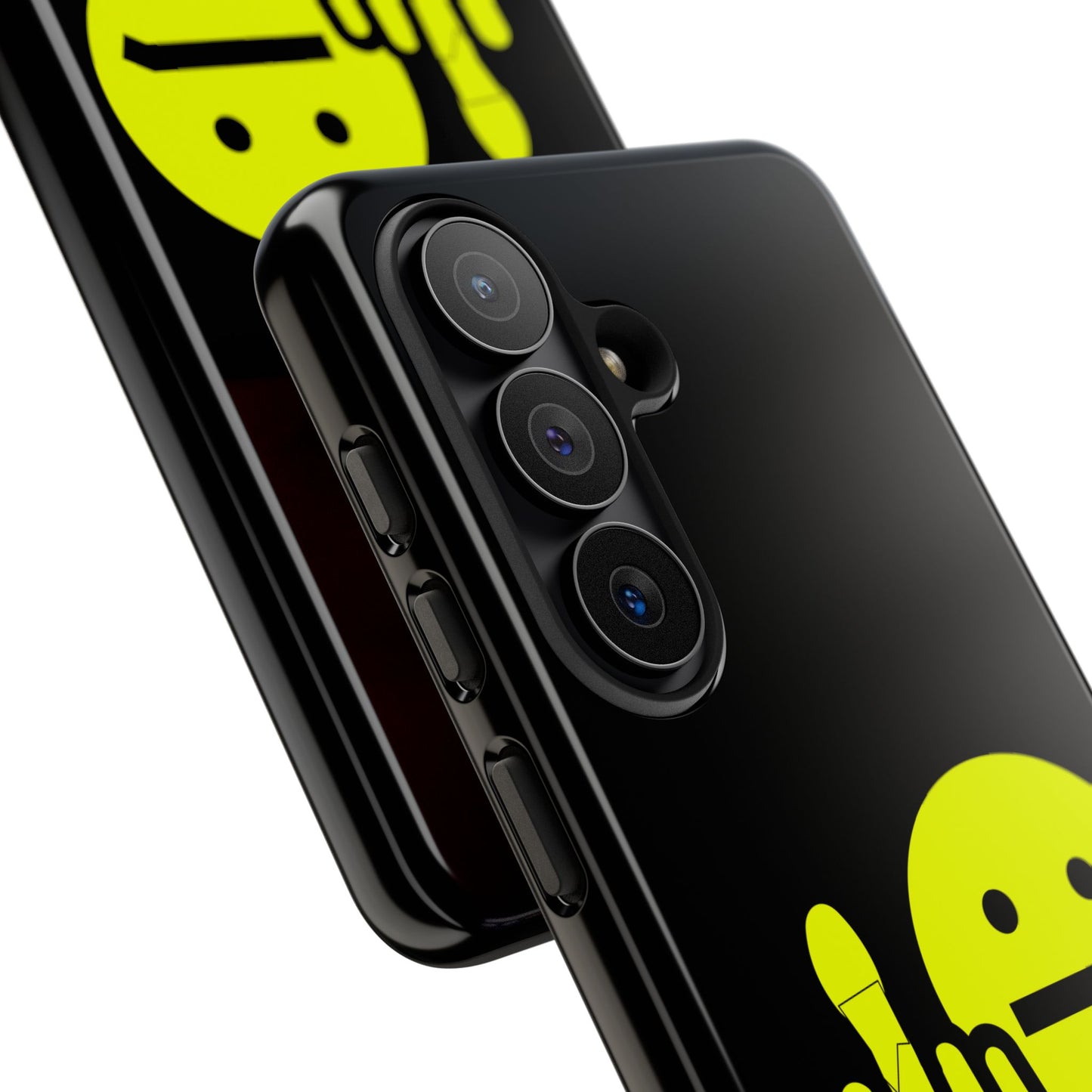 Phone Case — Neon Middle Finger Emoji Graphic