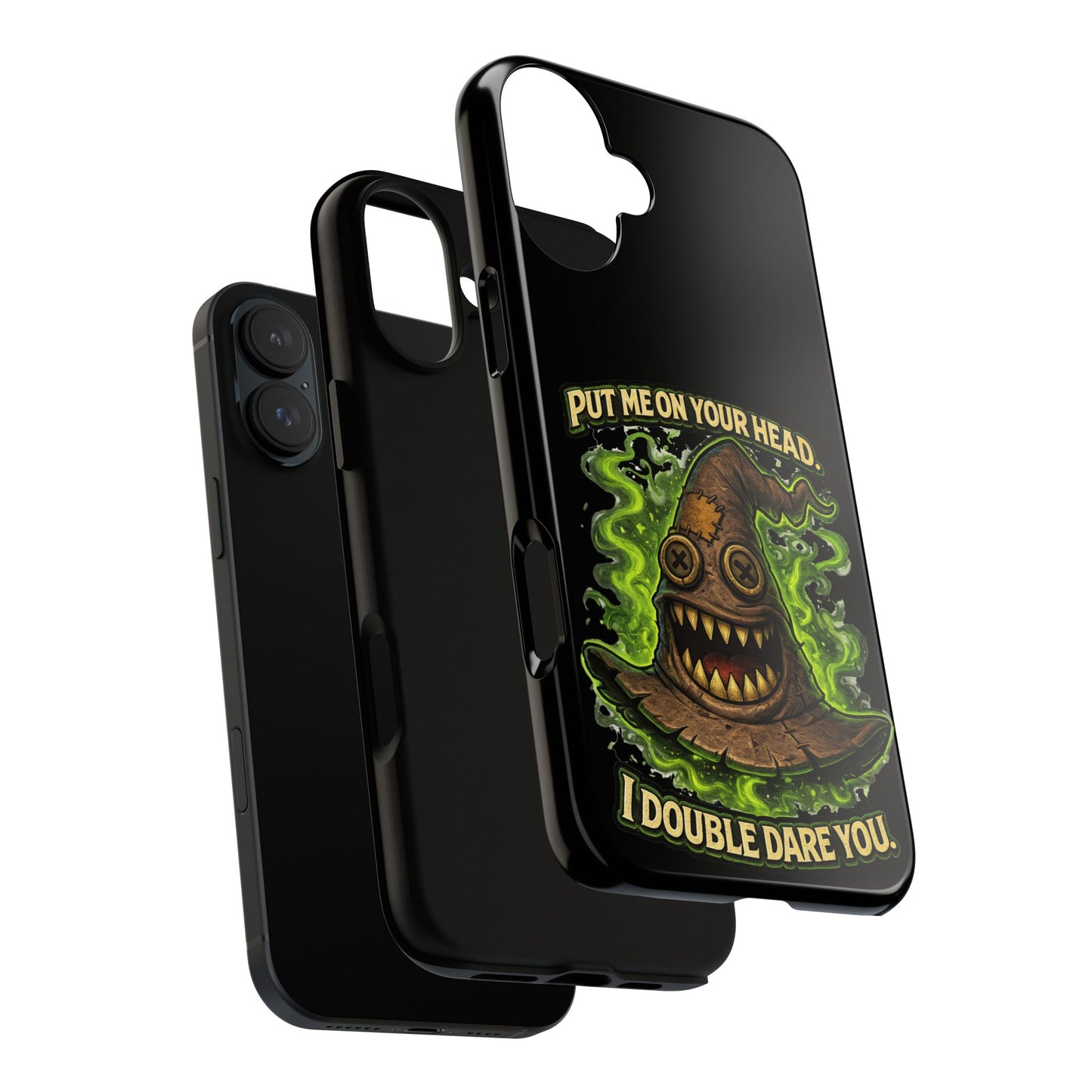 Phone Case — “Put Me On Your Head, I Double Dare You” Scary Witch Hat Design
