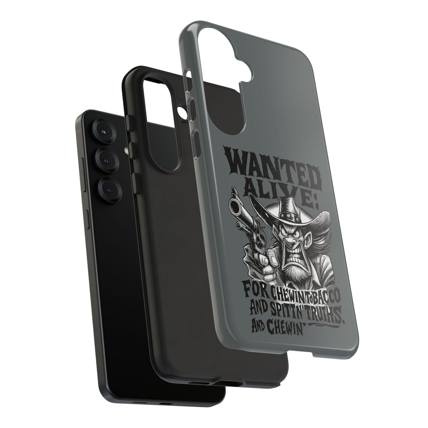 Phone Case — "Wanted Alive!" Cowboy Chewin' Tobacco Graphic