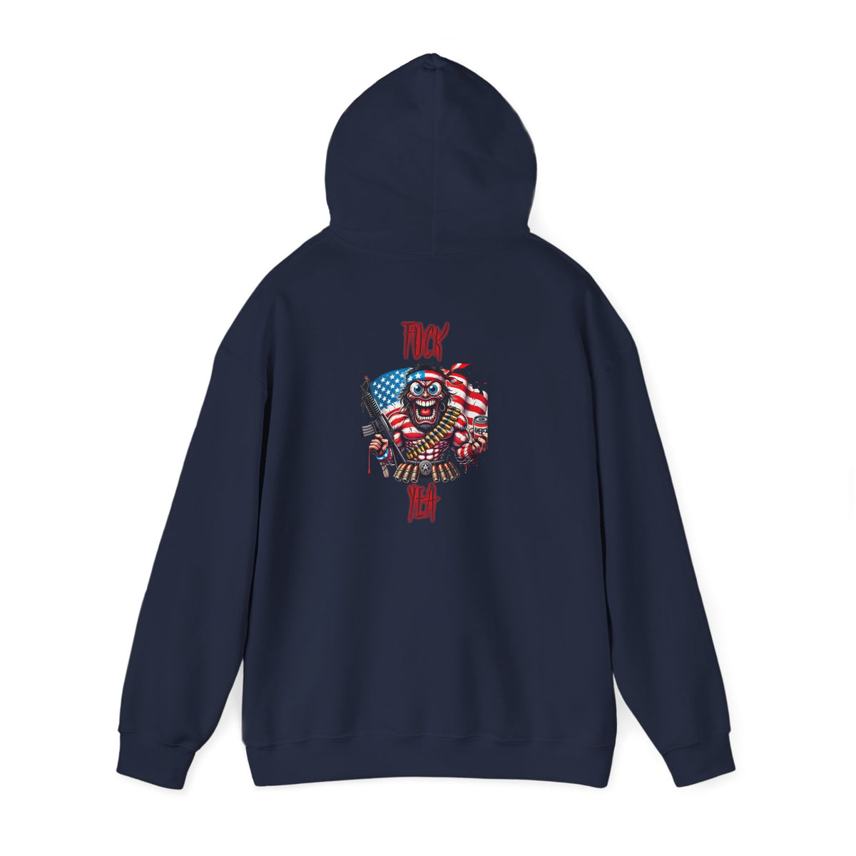 Patriotic Skull & Flag Hoodie – American Eagle Skeleton Graphic Sweatshirt