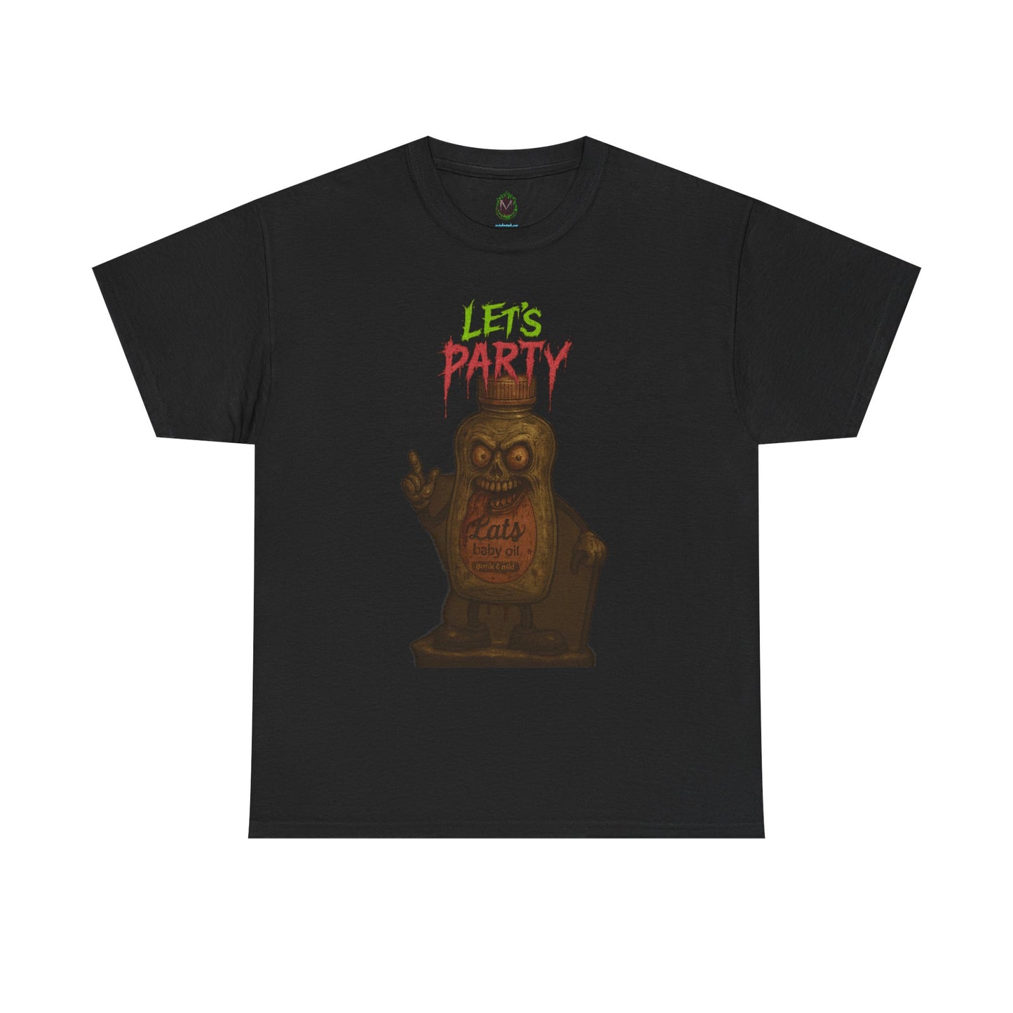Let’s Party – Zombie Baby Oil Bottle Horror T-Shirt