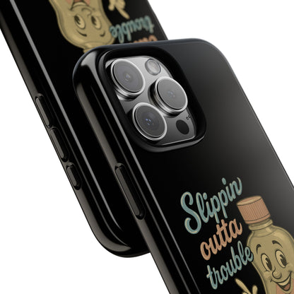 Phone Case — 'Slippin Outta Trouble' Retro Baby Oil Mascot