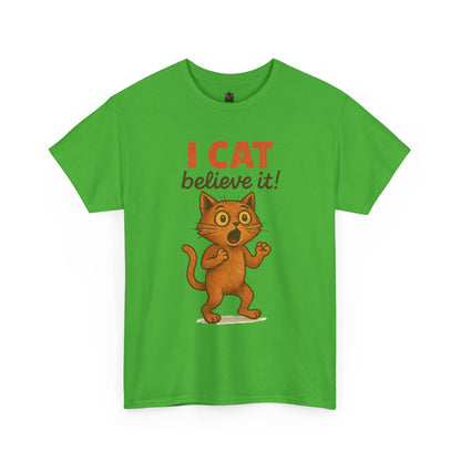I CAT Believe It! – Funny Cartoon Cat Pun T-Shirt
