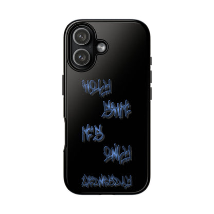Phone Case — Blue Neon Graffiti "Tough Cases" Protective Cover