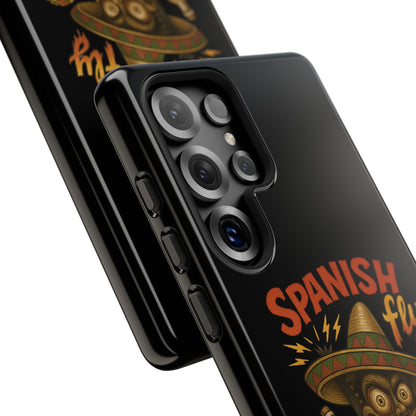 Spanish Fly Tough Phone Case — Retro Skull Sombrero Design