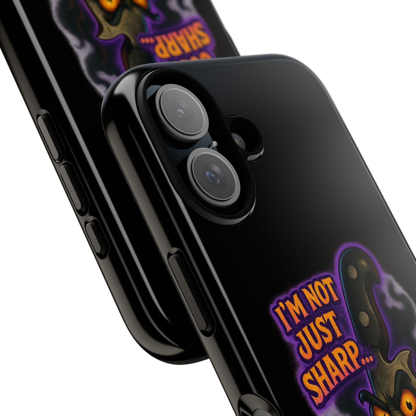 Knife Graphic Phone Case — "I'm Not Just Sharp... I'm Psycho-Sharp" Horror Phone Cover