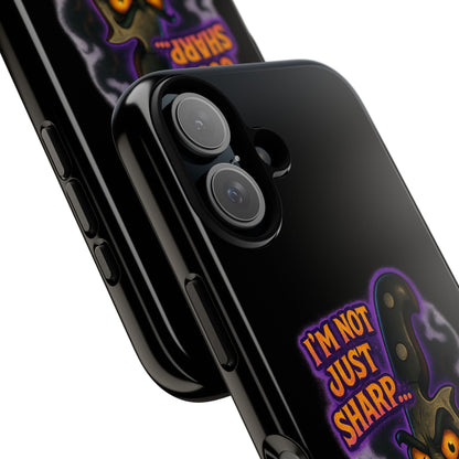 Knife Graphic Phone Case — "I'm Not Just Sharp... I'm Psycho-Sharp" Horror Phone Cover