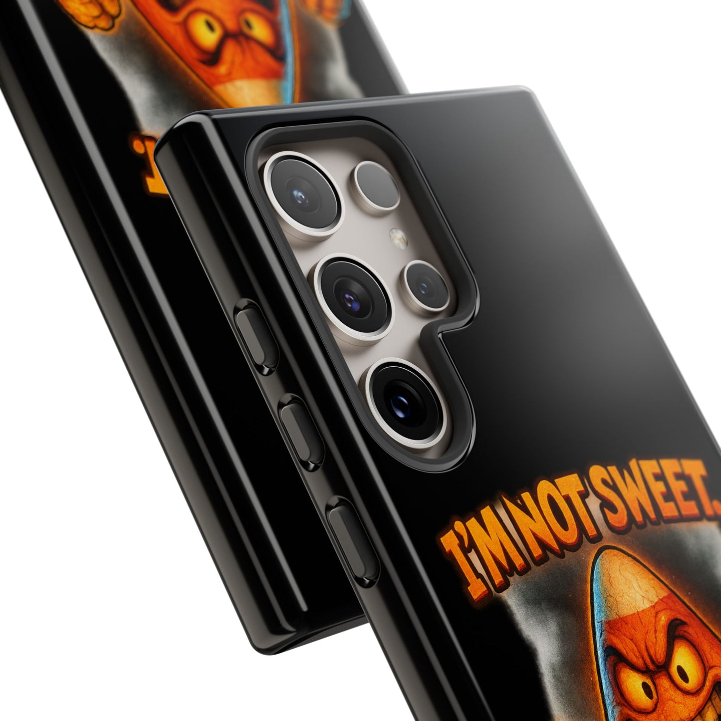 Phone Case — "I'm Not Sweet, I'm Spite in Stripes" Candy Monster Design