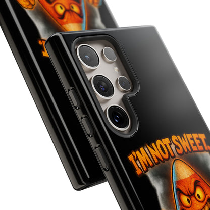 Phone Case — "I'm Not Sweet, I'm Spite in Stripes" Candy Monster Design