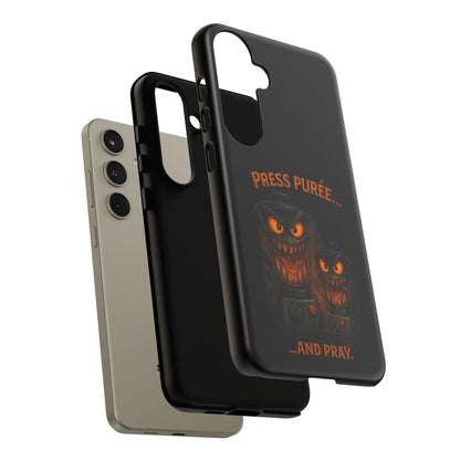 Phone Case - 'Press Purée...and Pray' Halloween Horror Protective Cover