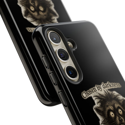 Phone Case - "Chosen by Darkness (Or Maybe Just Rabies)" Cute Creepy Retro Creature Protective Case