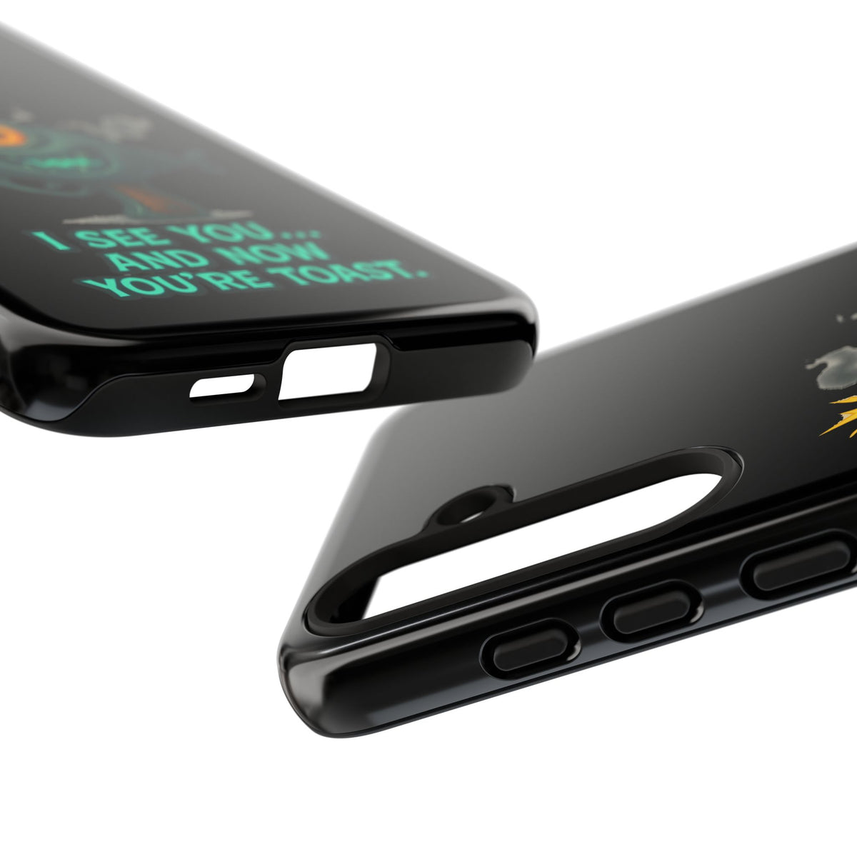 Phone Case — Cute Zombie Blaster Design with "I See You... And Now You're Toast"