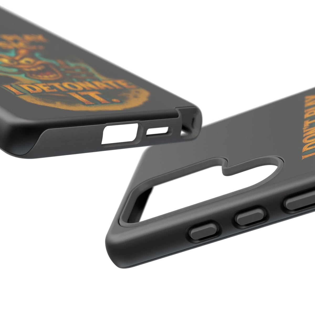 Phone Case — "I Don't Play Music. I Detonate It." Cartoon Bomb Graphic