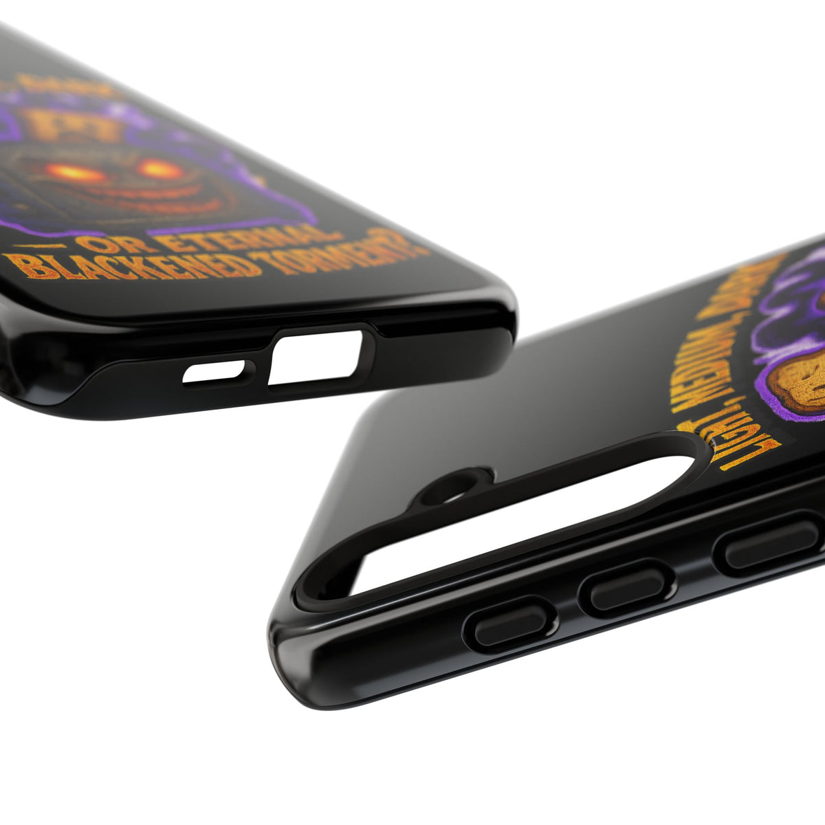 Phone Case — 'Light, Medium, Dark or Eternal Blackened Torment?' Spooky Toast & Toaster Horror Design