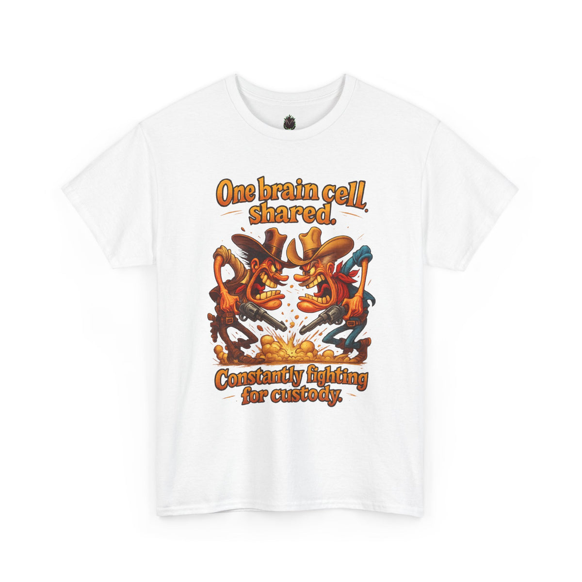 One Brain Cell Shared T-Shirt | Cartoon Dinosaurs Arguing
