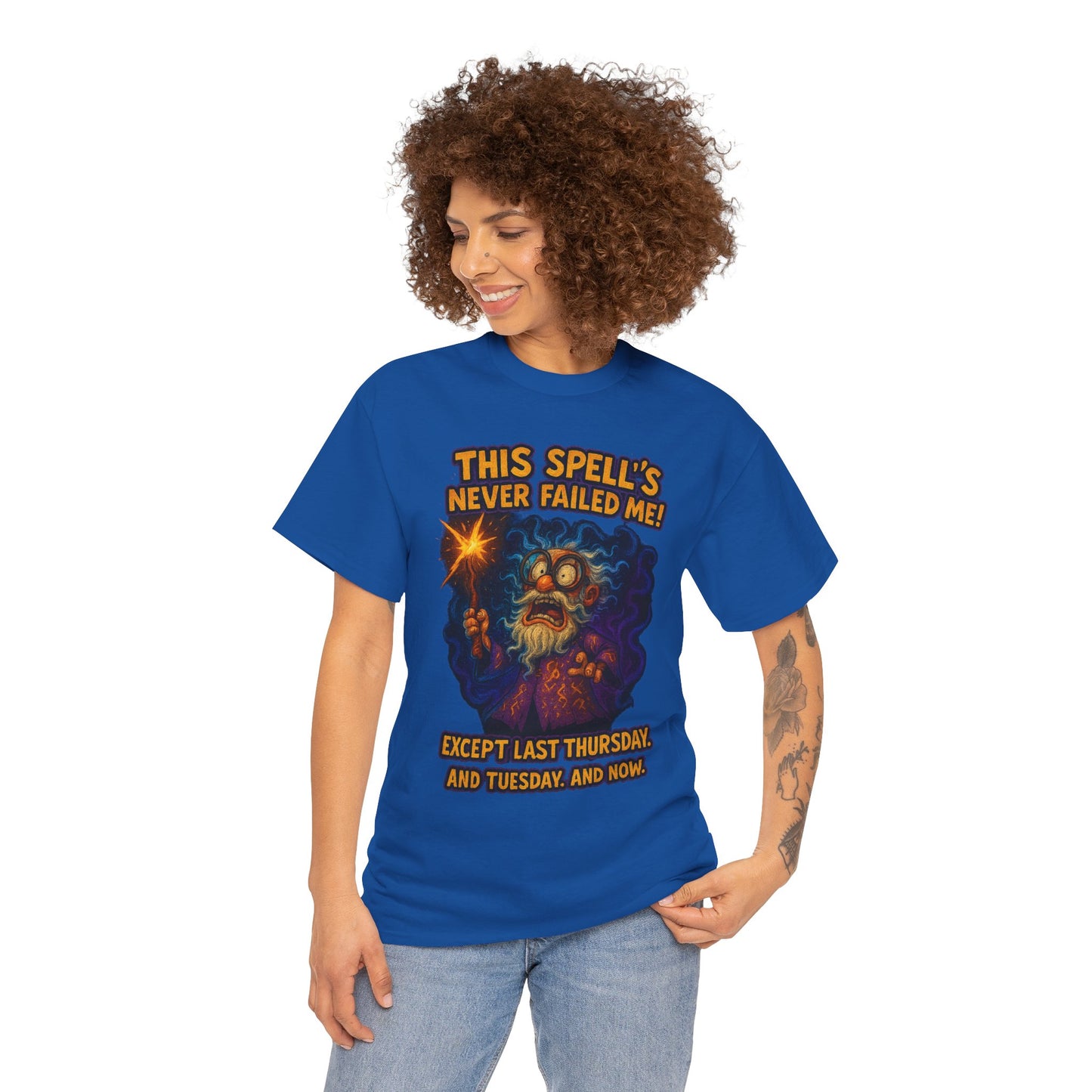 This Spell's Never Failed Me Wizard Tee | Funny Magic Illustration
